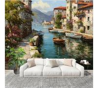 Grandi Murali Poster Città Europea Dipinta Carta da Parati Tessuto Non Tessuto 400x280 cm Pittura Carta da Poster Panoramica 3D Decorazione per La Casa per Pareti Fotomurale