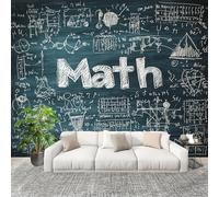 Grandi Murali Poster Creatività Tematica Matematica Carta da Parati Tessuto Non Tessuto 250x175 cm Nero Carta da Poster Panoramica 3D Decorazione per La Casa per Pareti Fotomurale