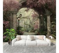 Grandi Murali Poster Giardino Gotico Retrò Carta da Parati Tessuto Non Tessuto 300x210 cm Romantico Carta da Poster Panoramica 3D Decorazione per La Casa per Pareti Fotomurale