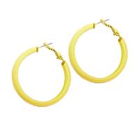 Grandi orecchini a cerchio rotondi opachi rossi larghi in ecopelle multicolore forati per donne e ragazze classici e leggeri gioielli per le vacanze di nozze, Pelle Metallo, lega.,