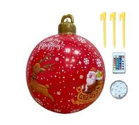 Grandi ornamenti natalizi gonfiabili, 16 colori, decorazioni natalizie incandescenti per la casa, palline gonfiabili giganti per esterni, decorazioni natalizie da giardino, palloncini festivi per