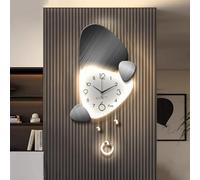 Grandi orologi da parete con luce a LED, sculture da parete, decorazioni da parete artistiche 3D, moderni orologi decorativi silenziosi senza ticchettio, per ingresso, corridoio(B,45 * 90CM)