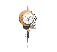 Grandi Orologi da Parete in Oro in Metallo con, 36 x 72 cm Decor Europeo Decor sogio Orologio in Quarzo casa, Moderno Muto Senza Tick Orologio da Parete sospeso