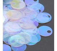 Grandi paillettes argentate 10mm 20mm 30mm grandi fori paillettes piatte rotonde sciolte fai da te gioielli cucito matrimonio artigianato accessori per indumenti 20g