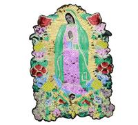 Grandi paillettes Beata Vergine Maria Dea Embrioderied Patch Religione Harajuku Icona Distintivi per Camicie Borse Accessori Cucito