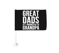 Grandi papà vengono promossi a nonni Bandiera divertente per auto 12x18 Bandiere per auto Decorazione per finestrini auto, Bandiere impermeabili per finestrini auto Clip per finestrini bifacciali Clip