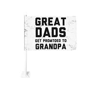 Grandi papà vengono promossi a nonni Bandiera per auto 12x18 Bandiere per auto Decorazione per finestrini auto, Bandiere per finestrini auto impermeabili Bandiera per finestrini auto con clip bifaccia