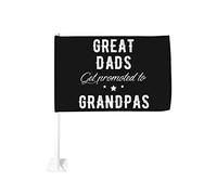Grandi papà vengono promossi a nonni Regali divertenti Bandiera per auto 12x18 Bandiere per auto Decorazione per finestrini auto, Bandiere impermeabili per finestrini auto Clip per finestrini bifaccia