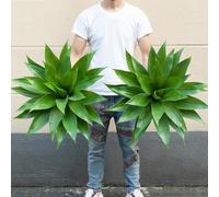 Grandi piante artificiali di agave resistenti ai raggi UV & vasi finti, per decorazione interna ed esterna. Fogliame di succulente realistiche, perfetto per Ognissanti, camera, ritorno al campus e dec