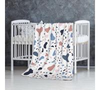 Grandi punti colorati su sfondo bianco,Coperta morbida, calda, anti-pilling, in flanella, peluche, 76 x 127 cm