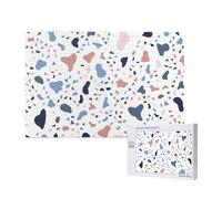 Grandi punti colorati su sfondo bianco,Puzzle in legno da 1000 pezzi per famiglie, puzzle per adulti e adolescenti