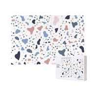 Grandi punti colorati su sfondo bianco,Puzzle in legno da 300 pezzi per famiglie, per adulti e adolescenti, decorazioni per la casa