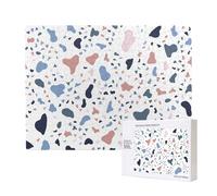 Grandi punti colorati su sfondo bianco,Puzzle in legno da 500 pezzi, gioco di famiglia, puzzle per adulti e adolescenti, decorazioni per la casa