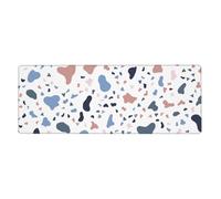 Grandi punti colorati su sfondo bianco,Tappetino per mouse grande, da scrivania, per tastiera e computer, con base in gomma antiscivolo, 30 x 80 cm