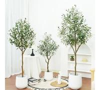 Grandi rami d'ulivo finti abbaglianti per la decorazione della casa, facili da modellare e mantenere tutto l'anno (A-60 cm)