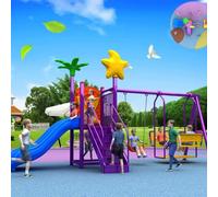 Grandi scivoli da esterno, set combinati di scivoli da esterno e altalene for la scuola materna, attrezzature for parchi giochi for comunità residenziali(A16)