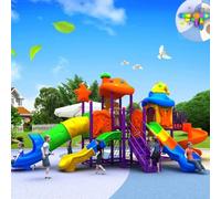 Grandi scivoli da esterno, set combinati di scivoli da esterno e altalene for la scuola materna, attrezzature for parchi giochi for comunità residenziali(A23)