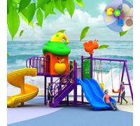 Grandi scivoli da esterno, set combinati di scivoli da esterno e altalene for la scuola materna, attrezzature for parchi giochi for comunità residenziali(A5)