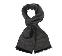 Grandi Scozzese Sciarpa Uomo Inverno - Tartan Plaid Oversize Morbida Scialle con un Regalo(Grigio Scuro)