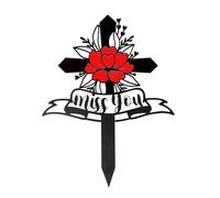 Grandi segni di tomba a farfalla, pali commemorativi per esterni, decorazioni cimitero, tombe di decorazione da giardino impermeabile con accenti a farfalla, pali commemorativi multiuso per grandi