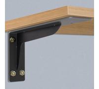 Grandi staffe per mensole in metallo resistenti con design a triangolo fluttuante da parete per sostenere controsoffitti, mensole e oggetti decorativi (20,3 cm)