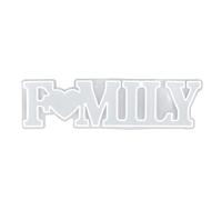 Grandi stampi di parole di famiglia in silicone per arte fai da te riscaldamento
