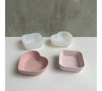 Grandi stampi in silicone a forma di cuore quadrato di stile estetico per vassoi da gioielli, contenitori per candele, ciotole in cemento Jesmonite, articoli per la casa, amore, San Valentino piazza,A