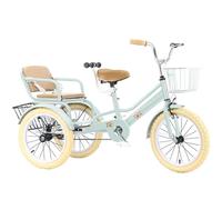 Grandi tricicli a pedali con ruota gonfiabile,bicicletta tandem 3 a 10 anni,sedile posteriore con cintura,tricicli per bambini con braccioli,biciclette 3 ruote da viaggio,cestini posteriori anteriori