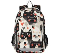 grandi zaini per bambini per la scuola 8-12: bookbag casual per le donne in colori assortiti - Cartoon Cute Cats