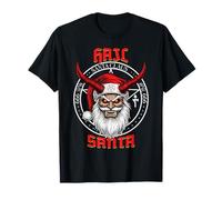 Grandine Santa Krampus Solstizio Pagano Gotico Anti Natale Maglietta