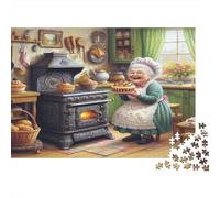 Grandma Baking Puzzle 1000 Pezzi Recycled Cozy Kitchen Puzzles per Bambini Gioco Genitore-Bambino Props Developing Bambini‘s Intelligence Educational 70x50cm/1000pcs