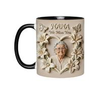 Grandma Ceramic Mug - Elegant Printed Tea and Coffee Cup, 300ml Grandma Memorial Mug, Home Decor Drinkware for Women and Mom | Perfect for Latte, Milk, Juice, Soda, Birthday or Party, Gift
