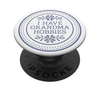 Grandma Hobbies Reading Cozy Book Lover Librarian Bookish PopSockets PopGrip Adesivo
