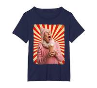 Grandma Licking Ice Cream Maglietta, Donna Plus-Size, Navy, 3X
