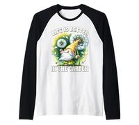 Grandma Life Is Better In The Garden With Dandelion Wishes Maglia con Maniche Raglan