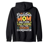 Grandma Mom Half Mom Half Legend Full Time Coordinator Felpa con Cappuccio