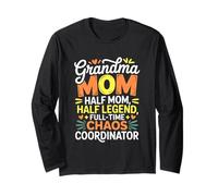 Grandma Mom Half Mom Half Legend Full Time Coordinator Maglia a Manica