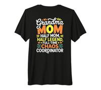 Grandma Mom Half Mom Half Legend Full Time Coordinator Maglietta Premium