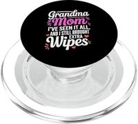 GRANDMA MOM I VE SEEN IT ALL AND I STILL BROUGHT EXTRA WIPES PopSockets PopGrip per MagSafe