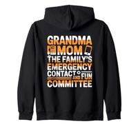 Grandma Mom The FAMILYS Emergency Contact Felpa con Cappuccio