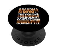 GRANDMA MOM THE FAMILYS EMERGENCY CONTACT PopSockets PopGrip Adesivo