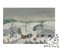 Grandma Moses Puzzle arte Da 1000 Pezzi, Puzzles museo Per Adulti, opere d'arte famose nel mondo Impossible Rompicapo, Gioco Di Abilità Colorato, Regalo Per Le Vacanze O Per Il Compleanno
