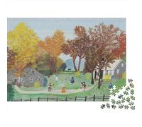 Grandma Moses Rompicapo Adulti, 1000 Pezzi Classici, Puzzles opere d'arte famose nel mondo Giochi Rilassamento E Intelligence, Puzzle arte Per Gioco Familiare, Regalo Per Amore E Amico