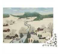 Grandma Moses Rompicapo arte Per Adulti, Puzzles opere d'arte famose nel mondo, Puzzle Impegnativi, Puzzle dipinto Impossible, Divertenti E Colorati, 1000 Pezzi