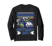 Grandma of The Birthday Boy Race Car Party Family Matching Maglia a Manica