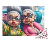Grandma Puzzle 1000 Pezzi Plane Selfie in Cartone Qualità Premium Per Adolescenti Bambini 12+ Educativo Passare Il Tempo Riunioni Amici 38x26cm/1000pcs