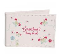 Grandma's Brag Libro 24 6x4 Bianco Album Fotografico Con Ricamo Dettagli