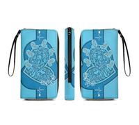 Grandma's Little Sweethearts - Portafoglio lungo personalizzato in pelle con nome - Portafoglio personalizzato per compleanno da donna, regalo amorevole per nonna, madre, mamma (Portafoglio-a07)