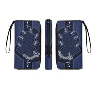 Grandma's Little Sweethearts - Portafoglio lungo personalizzato in pelle con nome - Portafoglio personalizzato per compleanno da donna, regalo amorevole per nonna, madre, mamma (Portafoglio-a03)