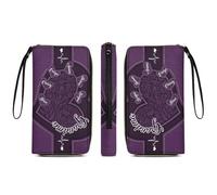 Grandma's Little Sweethearts - Portafoglio lungo personalizzato in pelle con nome - Portafoglio personalizzato per compleanno da donna, regalo amorevole per nonna, madre, mamma (Portafoglio-a02)